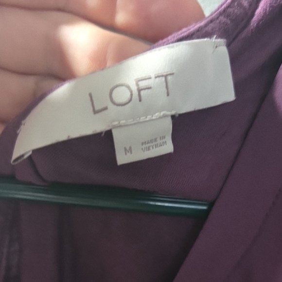 LOFT Deep Purple Blouse - Picture 2 of 4
